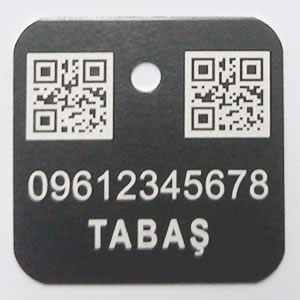 QR Code Baskılı Alüminyum Etiket 